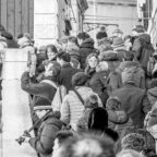 Venice, Italy Crowd along Rialto Bridge